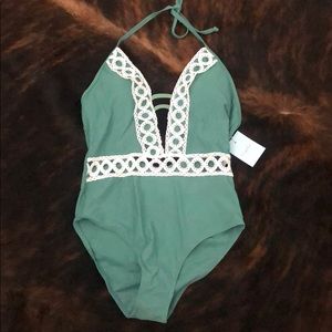 Beautiful teal swimsuit!